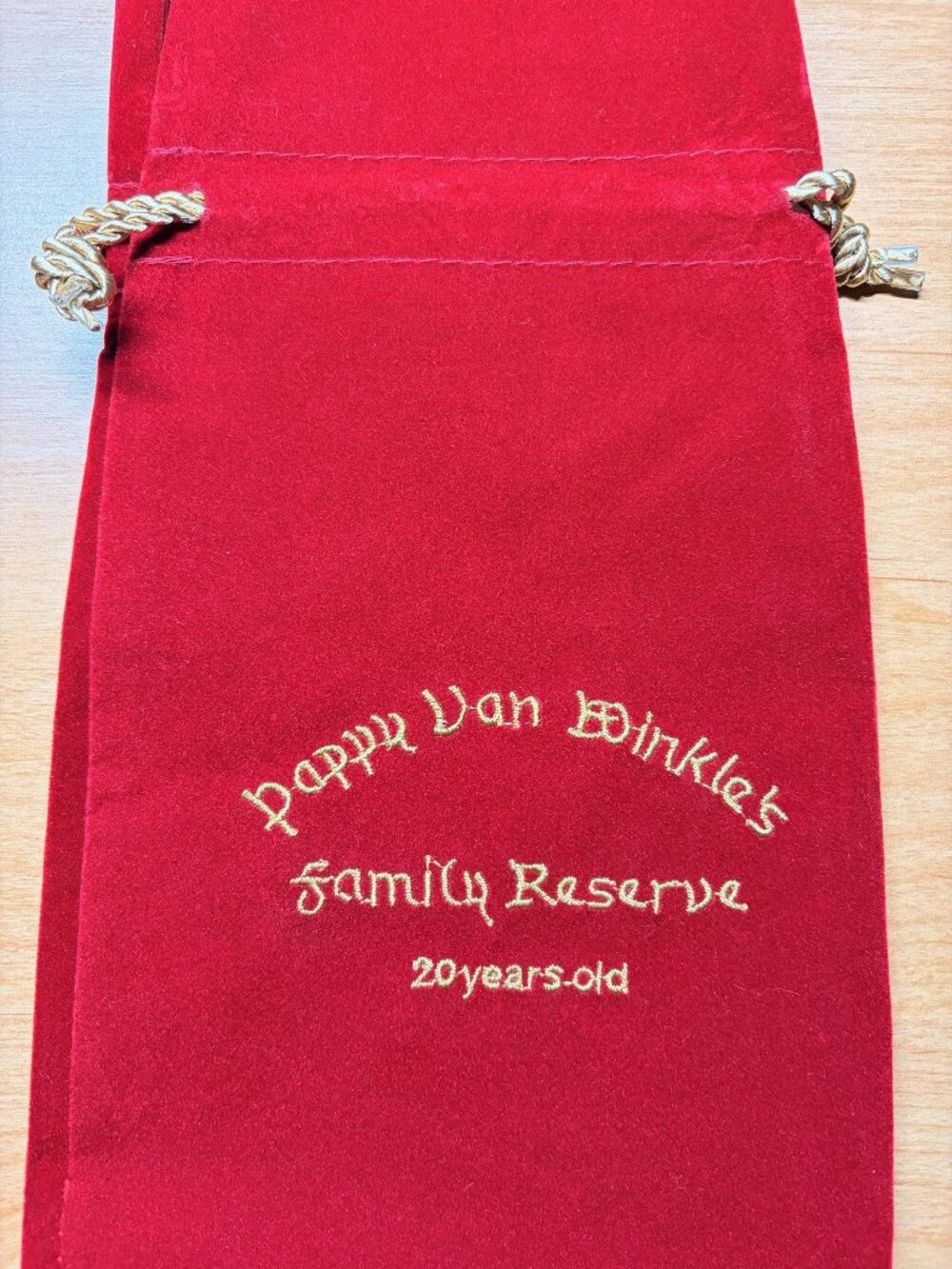 Pappy Van Winkle's Family Reserve 20 Year Red Velvet Bag Only